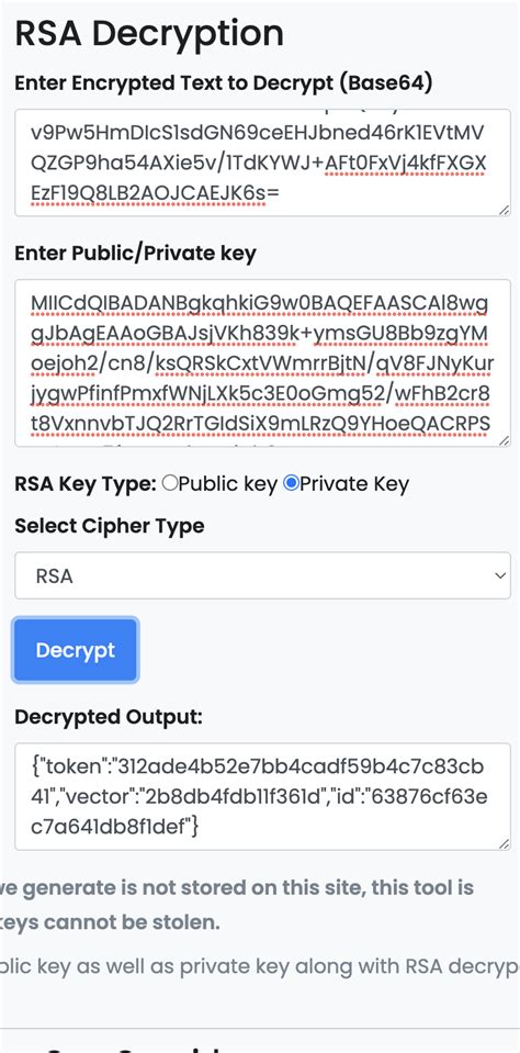 enter decryption key|RSA Encryption Decryption & Key Generator Tool Online .